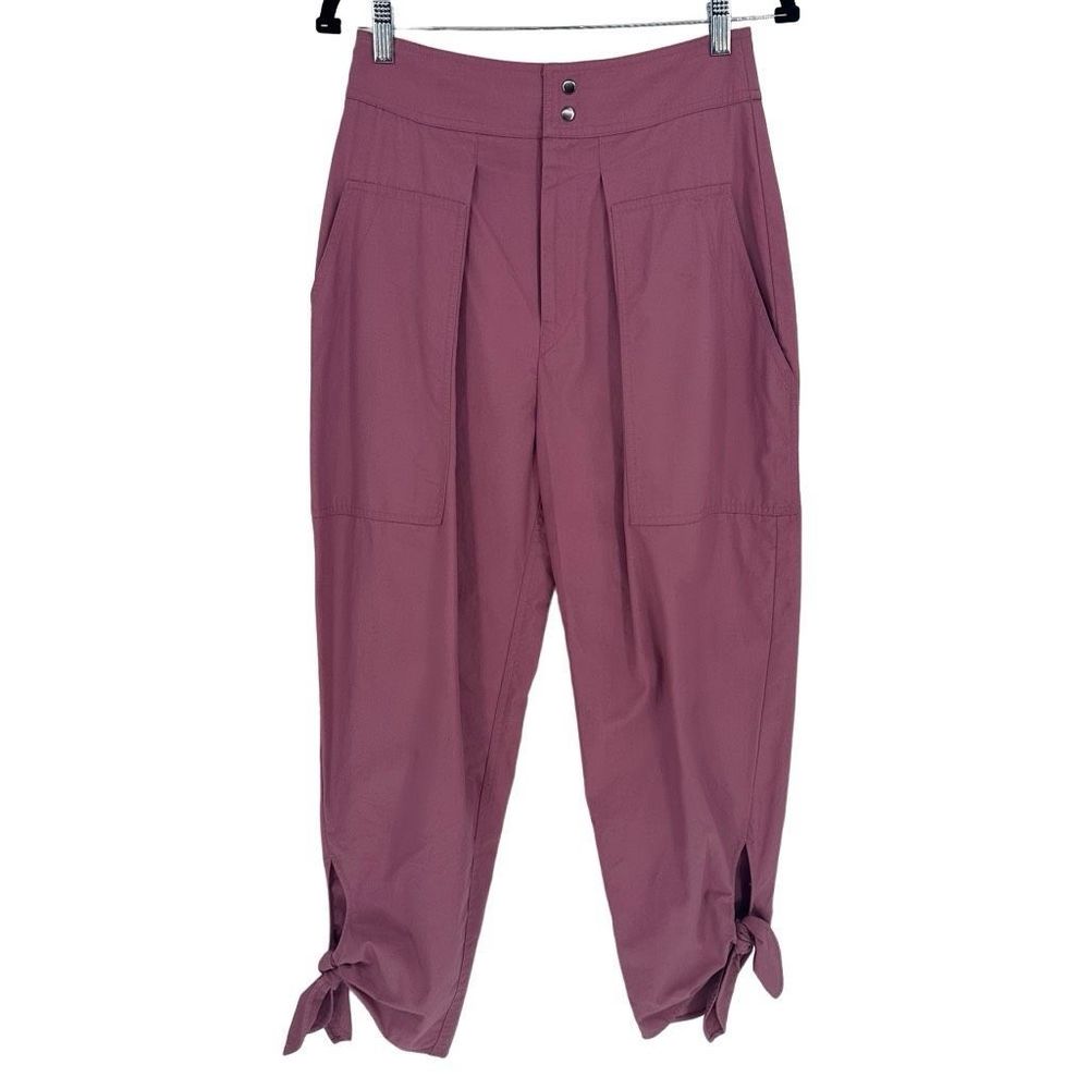 Isabel Marant Gaviao High Waist Trousers Pants Pink Tie Cuff Sz FR 34 US 0/2 - Picture 2 of 8